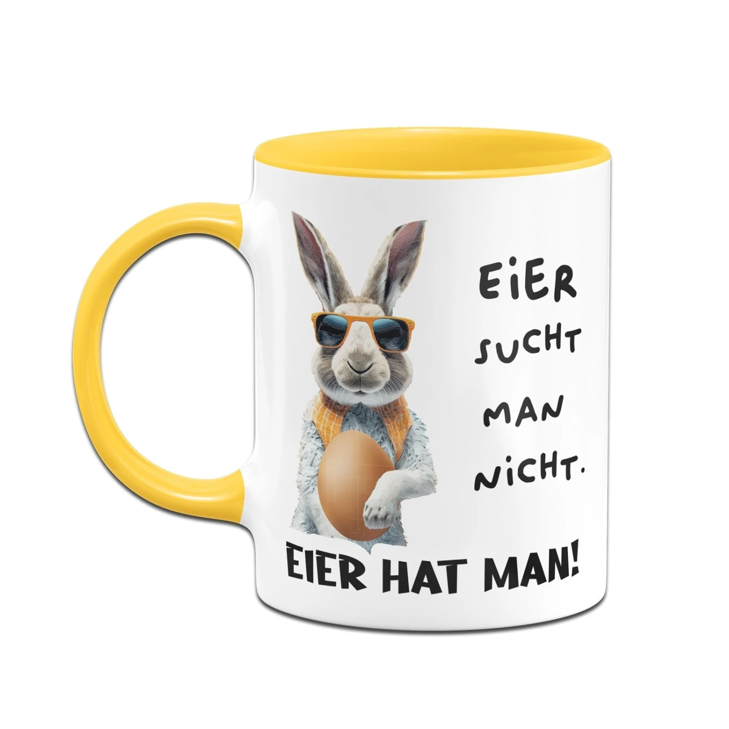 Tasse - Eier Sucht Man Nicht. Eier Hat Man! (Hase) 8 Tasse - Eier Sucht Man Nicht. Eier Hat Man! (Hase) – Bild 6