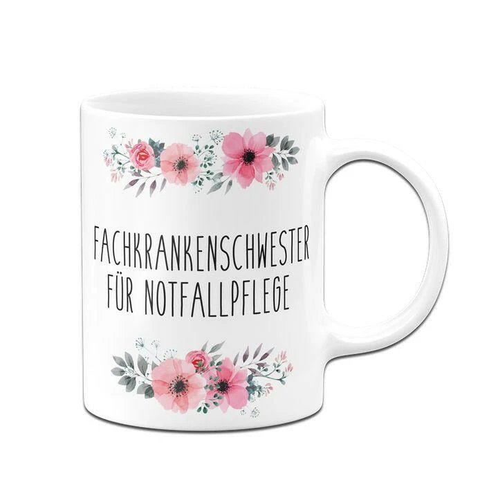 Tasse - Fachkrankenschwester Für Notfallpflege - Blumig 7 Tasse - Fachkrankenschwester Für Notfallpflege - Blumig – Bild 5