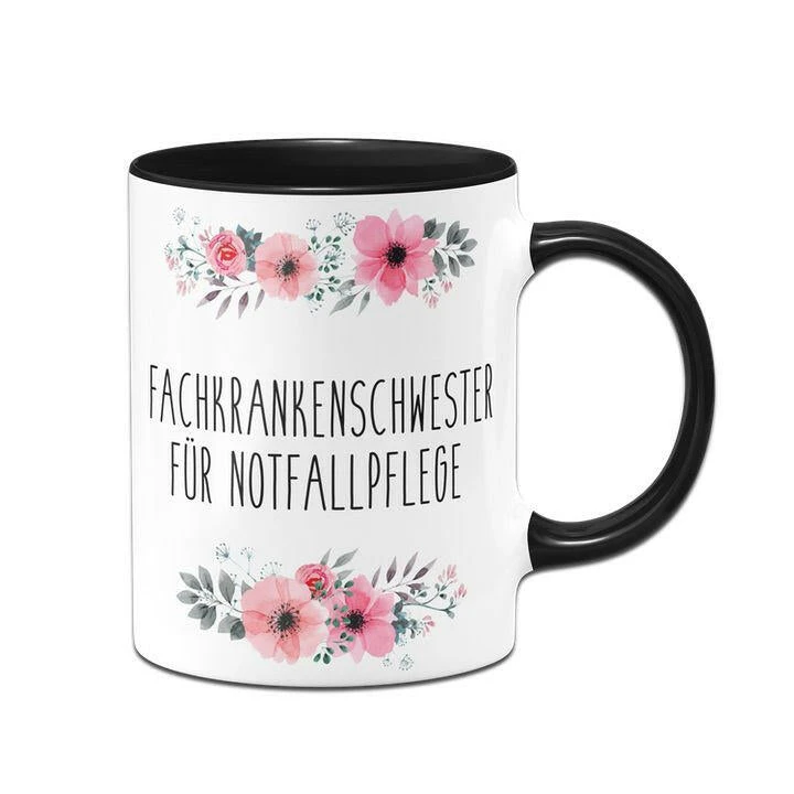 Tasse - Fachkrankenschwester Für Notfallpflege - Blumig 5 Tasse - Fachkrankenschwester Für Notfallpflege - Blumig – Bild 3