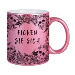 Tasse - Ficken Sie Sich - Skull Statement Metallic-Edition