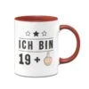 Tasse - Ich Bin 19 + Mittelfinger -Geschenke Tassen Store bild tasse geburtstag ich bin 19 mittelfinger geschenk 1 678846