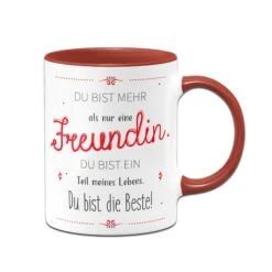 Tasse - Du Bist Mehr Als Nur Eine Freundin -Geschenke Tassen Store bild tasse geschenk fuer freundin 02 678465