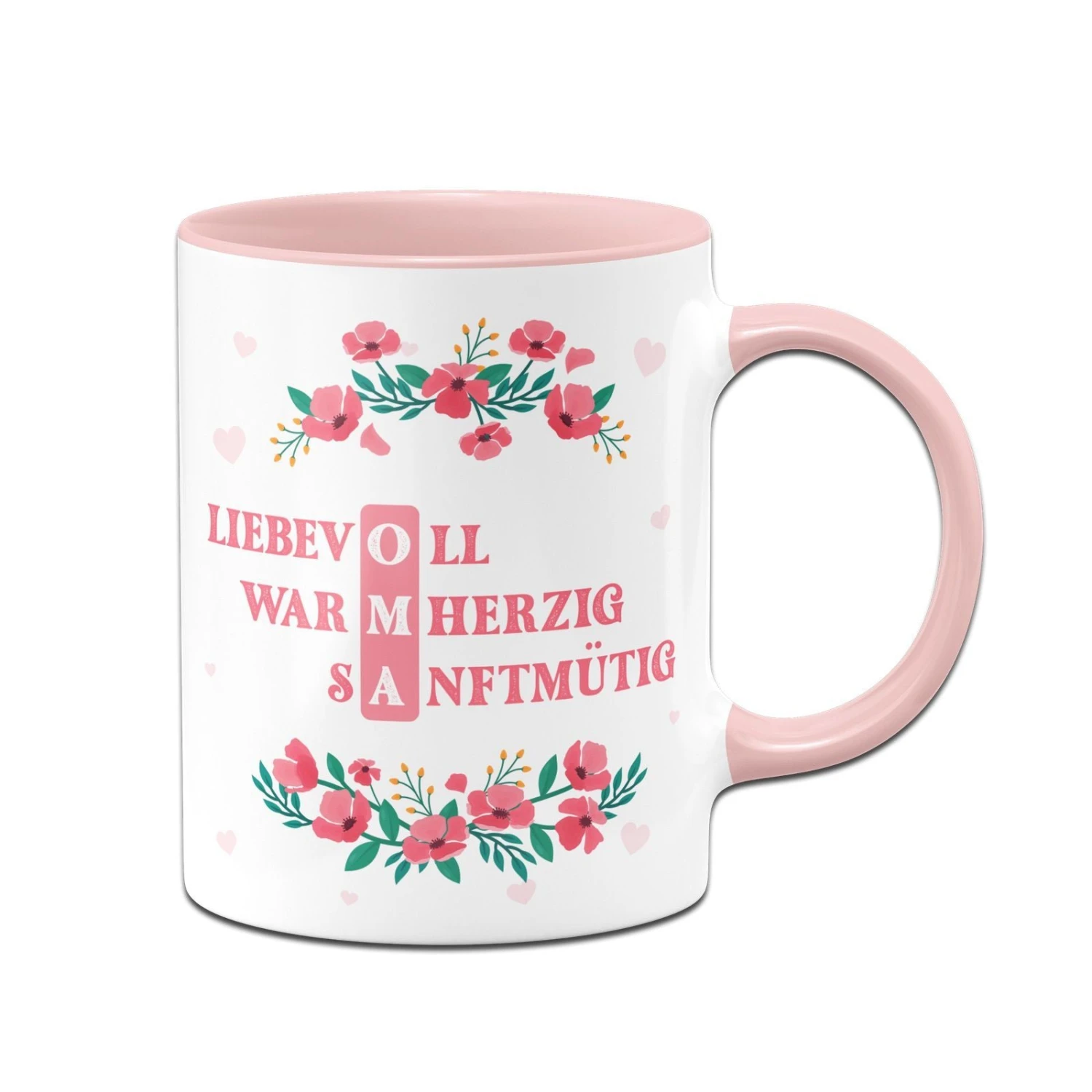 Tasse - Oma Liebevoll Warmherzig Sanftmütig 3 Tasse - Oma Liebevoll Warmherzig Sanftmütig