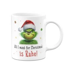 Tasse - Grinch - All I Want For Christmas Is Ruhe! (CS) -Geschenke Tassen Store bild tasse grinch all i want for christmas is ruhe cs 298125