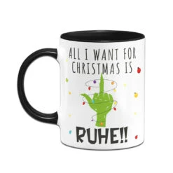 Tasse - Grinch - All I Want For Christmas Is Ruhe! (Mittelfinger) -Geschenke Tassen Store bild tasse grinch all i want for christmas is ruhe mittelfinger 306367