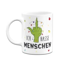 Tasse - Grinch - Ich Hasse Menschen (Mittelfinger) -Geschenke Tassen Store bild tasse grinch ich hasse menschen mittelfinger 129283