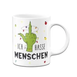 Tasse - Grinch - Ich Hasse Menschen (Mittelfinger) -Geschenke Tassen Store bild tasse grinch ich hasse menschen mittelfinger 587645