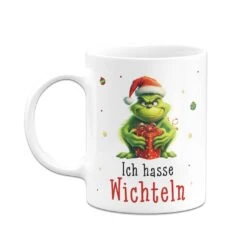 Tasse - Grinch - Ich Hasse Wichteln (Geschenk) -Geschenke Tassen Store bild tasse grinch ich hasse wichteln geschenk 147453