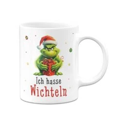 Tasse - Grinch - Ich Hasse Wichteln (Geschenk) -Geschenke Tassen Store bild tasse grinch ich hasse wichteln geschenk 907074