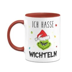 Tasse - Grinch - Ich Hasse Wichteln (Gesicht) -Geschenke Tassen Store bild tasse grinch ich hasse wichteln gesicht 162133