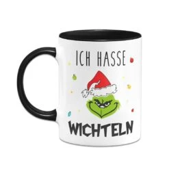 Tasse - Grinch - Ich Hasse Wichteln (Gesicht) -Geschenke Tassen Store bild tasse grinch ich hasse wichteln gesicht 424665