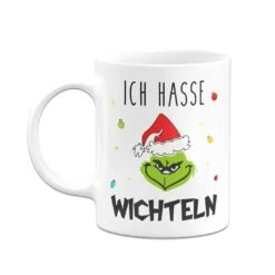 Tasse - Grinch - Ich Hasse Wichteln (Gesicht) -Geschenke Tassen Store bild tasse grinch ich hasse wichteln gesicht 625773