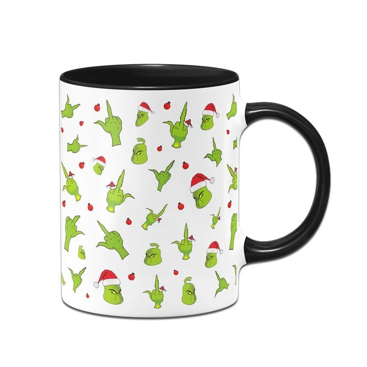 Tasse - Grinch Mit Gesicht Und Mittelfinger (Rundumdruck) 5 Tasse - Grinch Mit Gesicht Und Mittelfinger (Rundumdruck) – Bild 3
