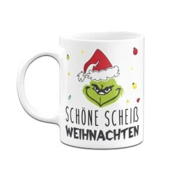 Tasse - Grinch - Schöne Scheiß Weihnachten (Gesicht) -Geschenke Tassen Store bild tasse grinch schone scheiss weihnachten gesicht 332718