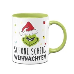 Tasse - Grinch - Schöne Scheiß Weihnachten (Gesicht)