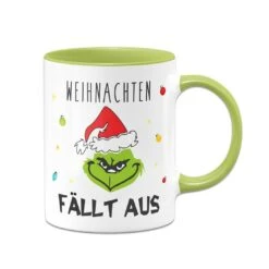Tasse - Grinch - Weihnachten Fällt Aus (Gesicht) -Geschenke Tassen Store bild tasse grinch weihnachten fallt aus gesicht 406861