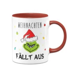 Tasse - Grinch - Weihnachten Fällt Aus (Gesicht) -Geschenke Tassen Store bild tasse grinch weihnachten fallt aus gesicht 685700