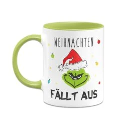 Tasse - Grinch - Weihnachten Fällt Aus (Gesicht) -Geschenke Tassen Store bild tasse grinch weihnachten fallt aus gesicht 889064