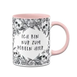 Tasse - Ich Bin Nur Zum Pöbeln Hier - Skull Statement -Geschenke Tassen Store bild tasse ich bin nur zum pobeln hier skull statement 104398