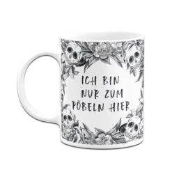 Tasse - Ich Bin Nur Zum Pöbeln Hier - Skull Statement -Geschenke Tassen Store bild tasse ich bin nur zum pobeln hier skull statement 295702