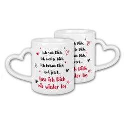 Tasse - Ich Sah Dich, Ich Wollte Dich, Ich Bekam Dich - Herzhenkel -Geschenke Tassen Store bild tasse ich sah dich ich wollte dich ich bekam dich herzhenkel 466547