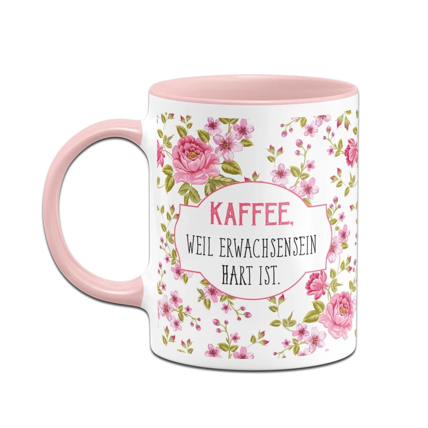 Tasse - Kaffee, Weil Erwachsensein Hart Ist. - Im Rundumdruck 4 Tasse - Kaffee, Weil Erwachsensein Hart Ist. - Im Rundumdruck – Bild 2