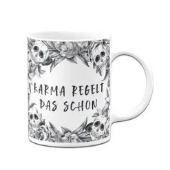 Tasse - Karma Regelt Das Schon - Skull Statement -Geschenke Tassen Store bild tasse karma regelt das schon skull statement 360241