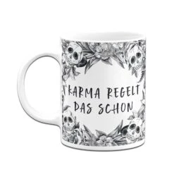 Tasse - Karma Regelt Das Schon - Skull Statement -Geschenke Tassen Store bild tasse karma regelt das schon skull statement 549955