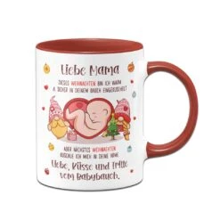Tasse - Liebe Mama Dieses Weihnachten Bin Ich Noch In Deinem Bauch