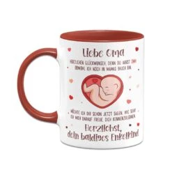Tasse - Liebe Oma Herzlichen Glückwunsch, Denn Du Wirst Oma! 16 Tasse - Liebe Oma Herzlichen Glückwunsch, Denn Du Wirst Oma! -Geschenke Tassen Store bild tasse liebe oma herzlichen gluckwunsch denn du wirst oma 470067