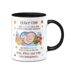 Tasse - Lieber Opa Dieses Weihnachten Bin Ich Noch In Mamas Bauch