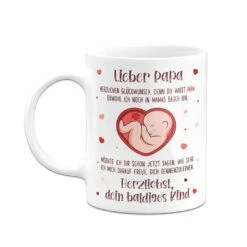 Tasse - Lieber Papa Herzlichen Glückwunsch, Denn Du Wirst Papa! -Geschenke Tassen Store bild tasse lieber papa herzlichen gluckwunsch denn du wirst papa 449460