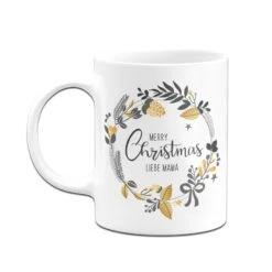 Tasse - Merry Christmas Liebe Mama - Kranz -Geschenke Tassen Store bild tasse merry christmas liebe mama kranz 279239