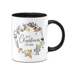 Tasse - Merry Christmas Liebe Mama - Kranz
