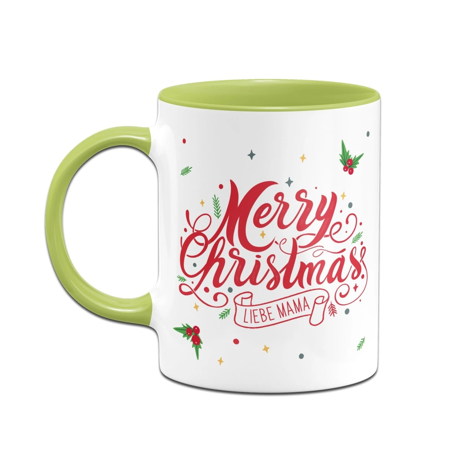 Tasse - Merry Christmas Liebe Mama - Stechpalme 8 Tasse - Merry Christmas Liebe Mama - Stechpalme – Bild 6