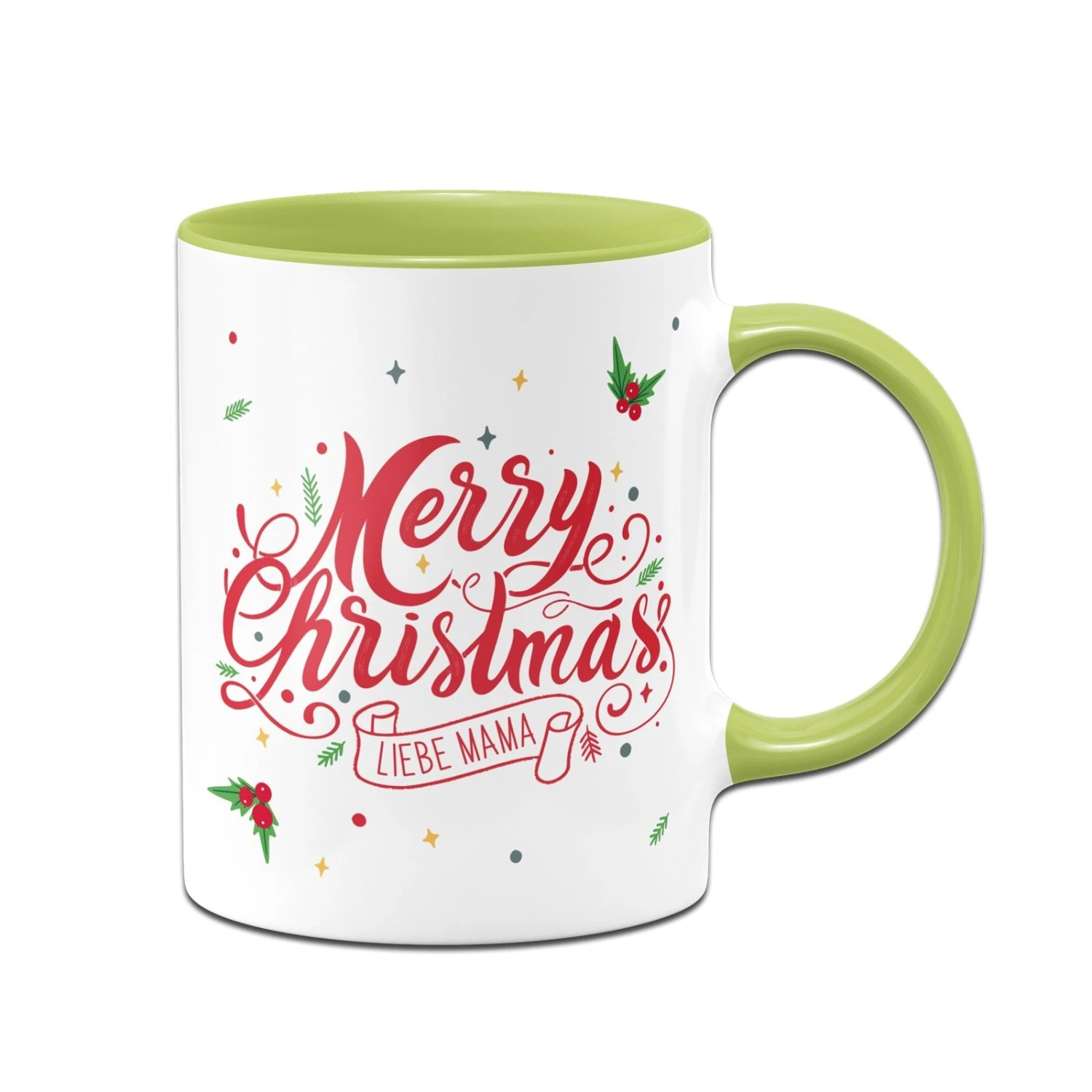 Tasse - Merry Christmas Liebe Mama - Stechpalme 7 Tasse - Merry Christmas Liebe Mama - Stechpalme – Bild 5