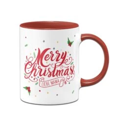 Tasse - Merry Christmas Liebe Mama - Stechpalme