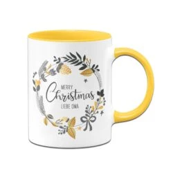 Tasse - Merry Christmas Liebe Oma - Kranz -Geschenke Tassen Store bild tasse merry christmas liebe oma kranz 281839