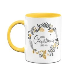 Tasse - Merry Christmas Liebe Oma - Kranz -Geschenke Tassen Store bild tasse merry christmas liebe oma kranz 539052