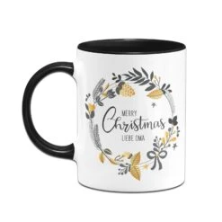 Tasse - Merry Christmas Liebe Oma - Kranz -Geschenke Tassen Store bild tasse merry christmas liebe oma kranz 571647