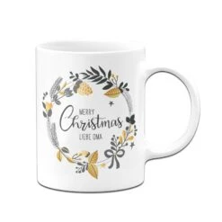 Tasse - Merry Christmas Liebe Oma - Kranz -Geschenke Tassen Store bild tasse merry christmas liebe oma kranz 885685