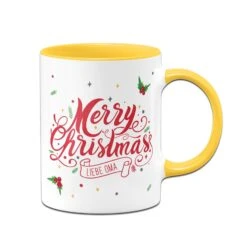 Tasse - Merry Christmas Liebe Oma - Stechpalme -Geschenke Tassen Store bild tasse merry christmas liebe oma stechpalme 650455