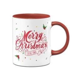 Tasse - Merry Christmas Liebe Oma - Stechpalme