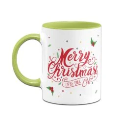 Tasse - Merry Christmas Liebe Oma - Stechpalme -Geschenke Tassen Store bild tasse merry christmas liebe oma stechpalme 983790