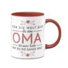 Tasse - Für Die Welt Bist Du Eine Oma Für Unsere Familie Bist Du Die Ganze Welt -Geschenke Tassen Store bild tasse oma ganze welt 1 795945