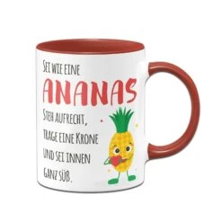 Tasse - Sei Wie Eine Ananas - Steh Aufrecht, Trage Eine Krone Und Sei Innen Ganz Süß. V2 -Geschenke Tassen Store bild tasse sei wie eine ananas steh aufrecht trage eine krone und sei innen ganz suss v2 256709