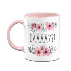 Tasse - HÄÄÄ - Blumig -Geschenke Tassen Store bild tasse spruch hae blumig lustig 3 368099