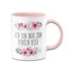 Tasse - Ich Bin Nur Zum Pöbeln Hier - Blumig -Geschenke Tassen Store bild tasse spruch zum poebeln hier 0 325957