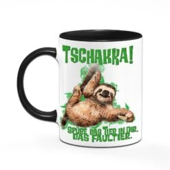 Tasse - Tschakka! Spüre Das Tier In Dir.. Das Faultier. -Geschenke Tassen Store bild tasse tschakka spure das tier in dir das faultier 968005