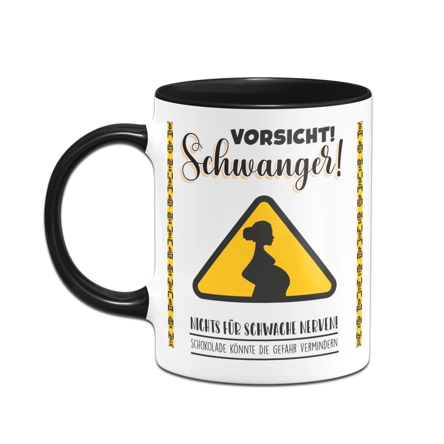 Tasse - Vorsicht Schwanger! Nichts Für Schwache Nerven! 4 Tasse - Vorsicht Schwanger! Nichts Für Schwache Nerven! – Bild 2